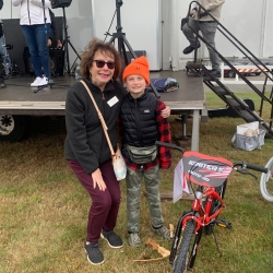 Realtor Irma Nesson donates two bikes every year to the Bethany Fall Festival